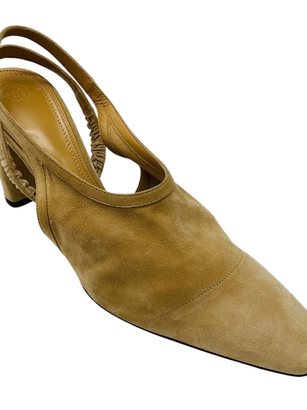 THE ROW NATURAL BEIGE CAMIL SUEDE SLINGBACK PUMPS